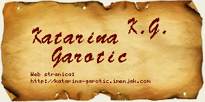 Katarina Garotić vizit kartica